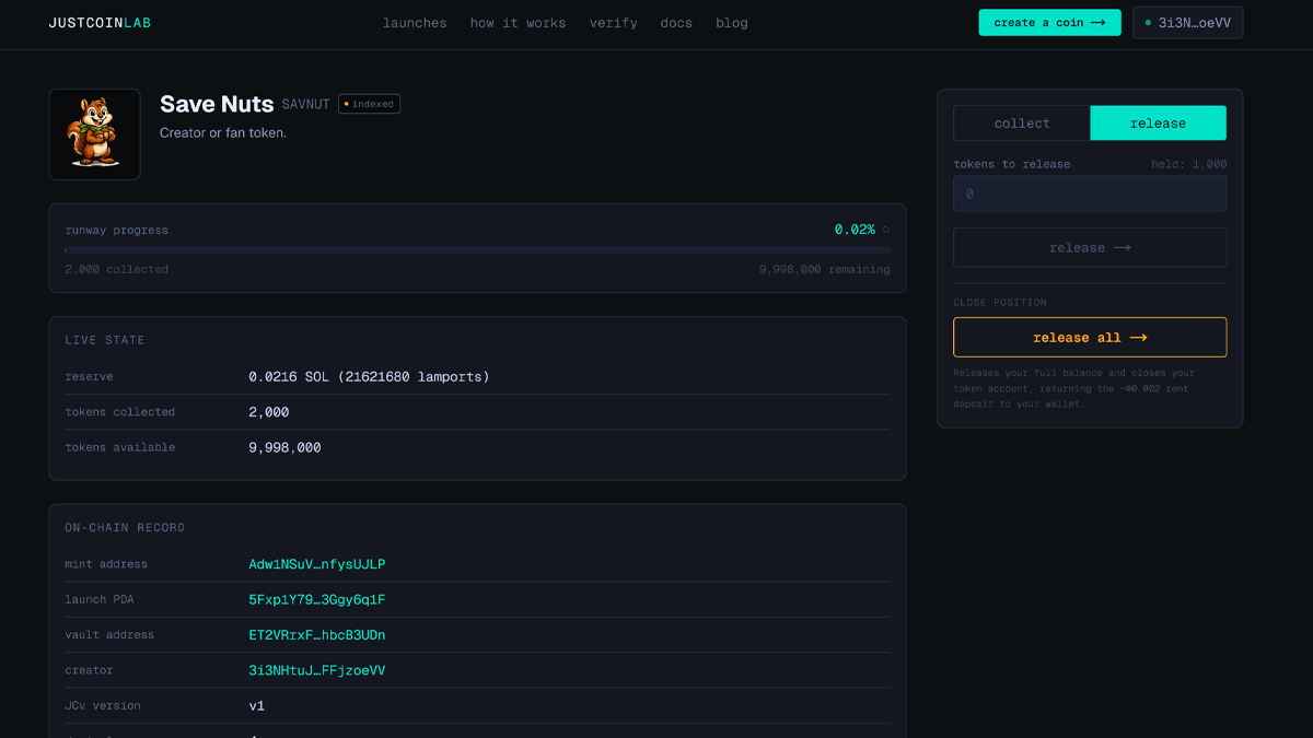 Collect and Release: How the JustCoin Lab Runway Works